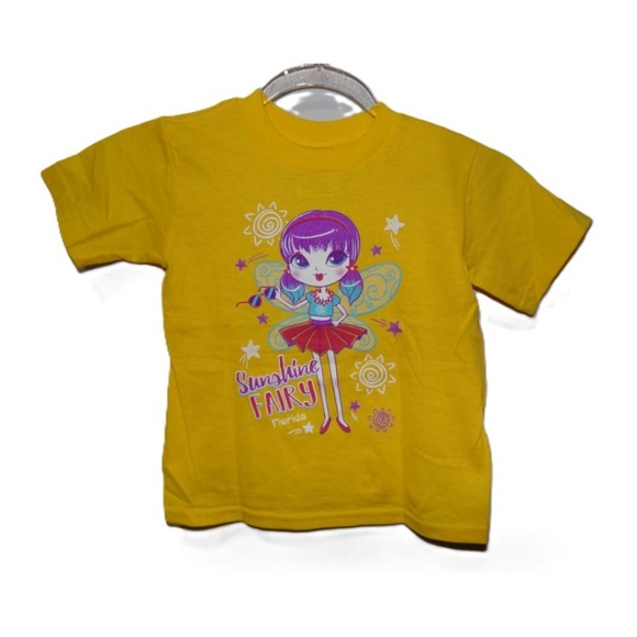 Delta Pro Weight Other - Girls Sunshine Fairy T-Shirt, Yellow, 3T